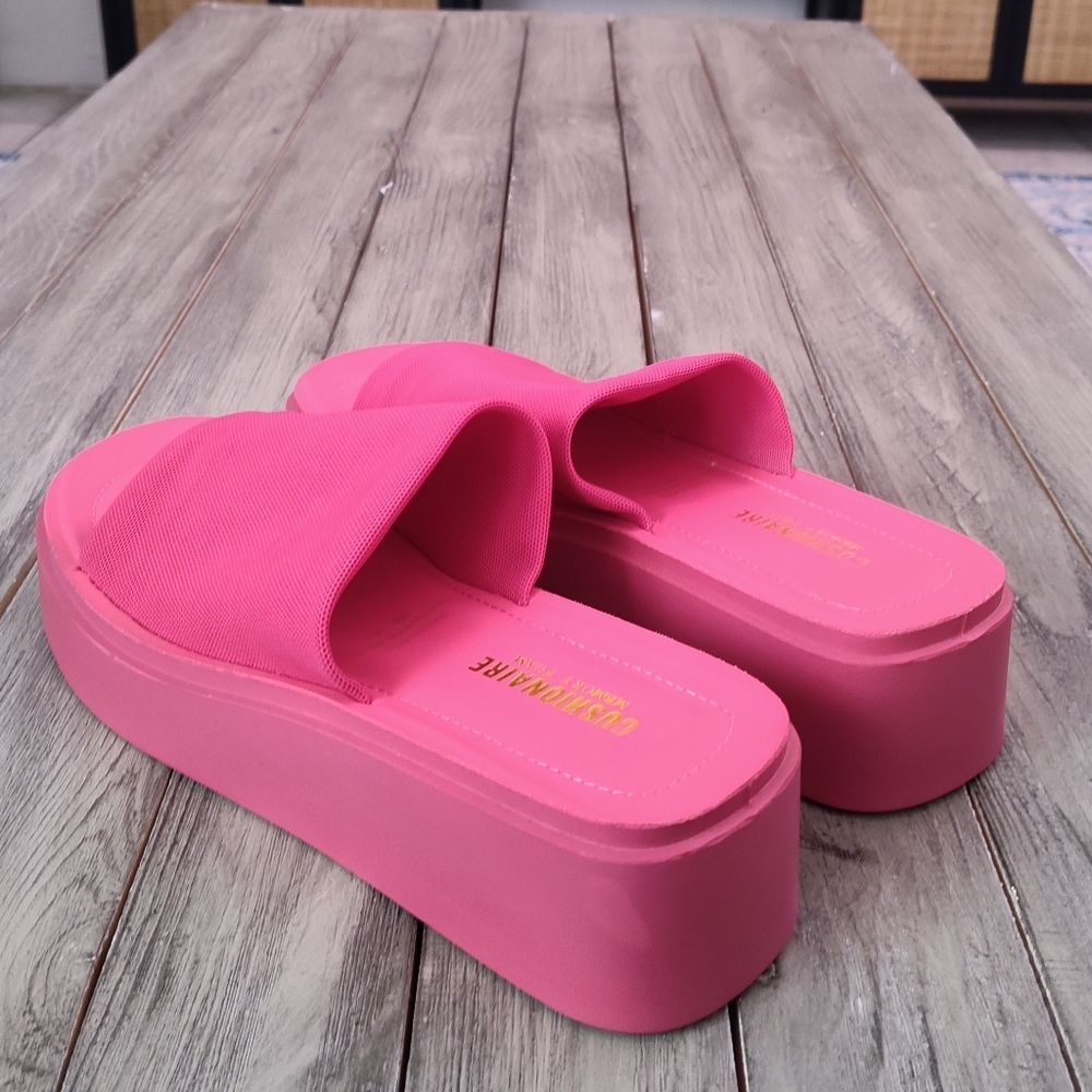 Vibrant Pink Platform Sandals - image 8